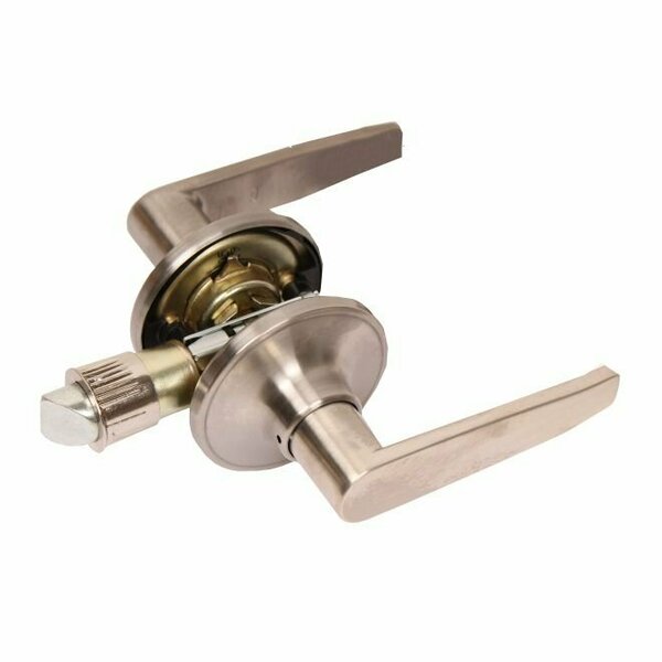 Pamex Olympic Lever with Round Rose Passage Lockset Grade 3 Satin Nickel Finish FLG603